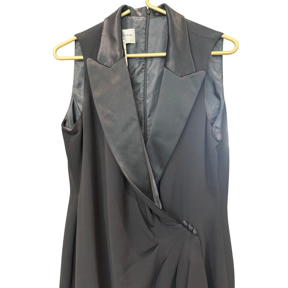 โจ Evan-Picone Silky Collar Faux Wrap Blazer Dress 14 EUC Officecore ๐ผ - Picture 6 of 8